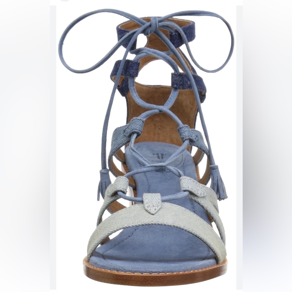 FRYE Women's Brielle Gladiator Denim Dress Sandal